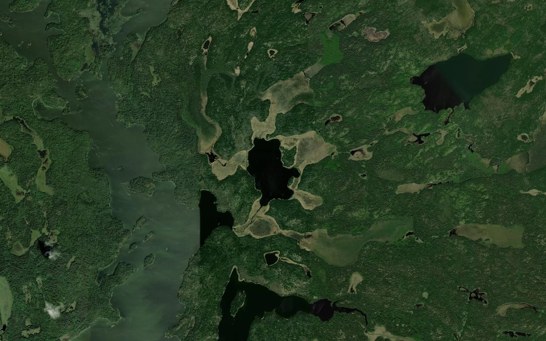 Satellite map of the Inland Lake