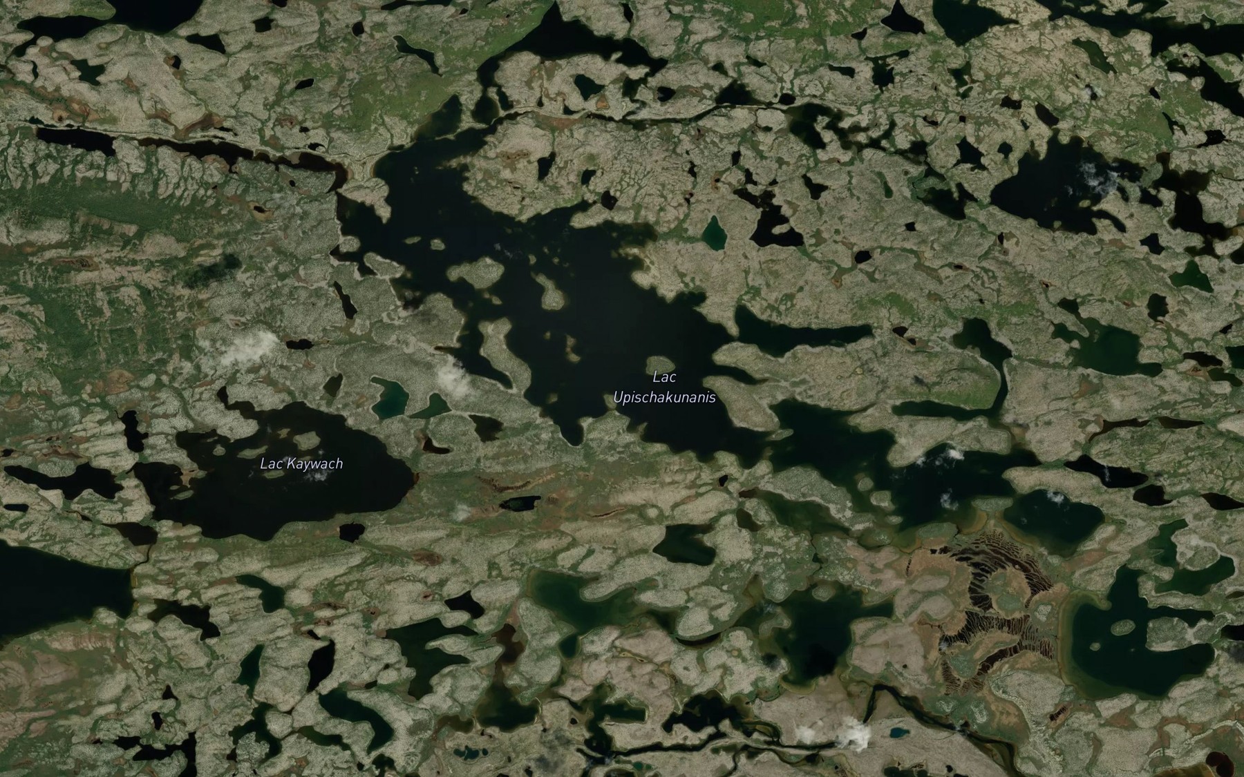 Satellite map of the Lac Upischakunanis