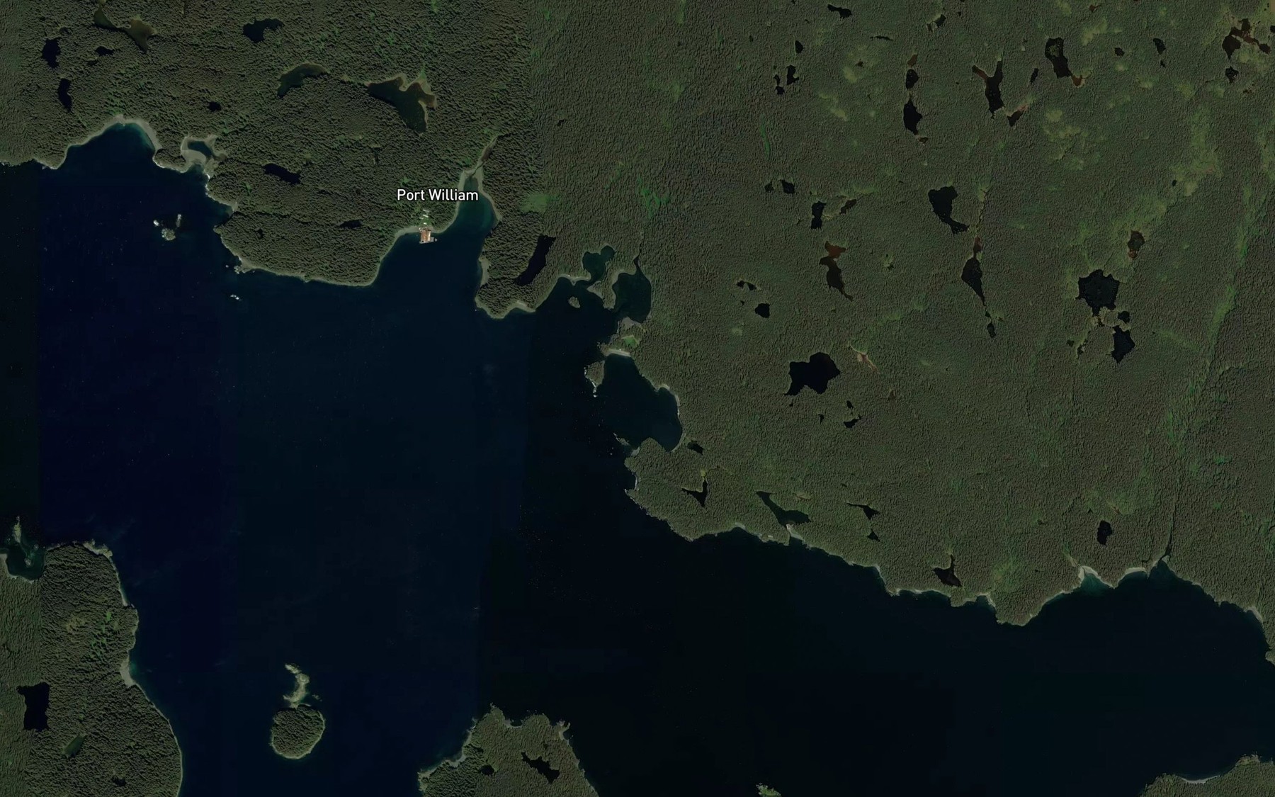 Satellite map of the Daylight Harbor