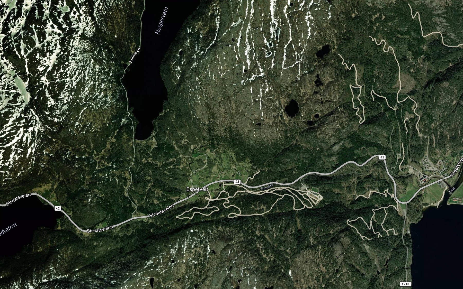 Satellite map of the Rompebekk