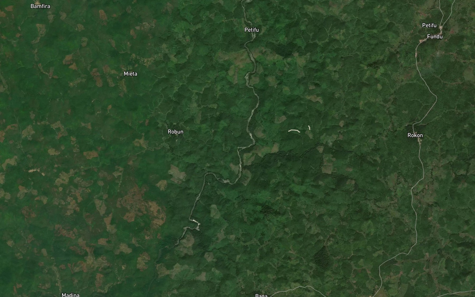 Satellite map of the Tesunku