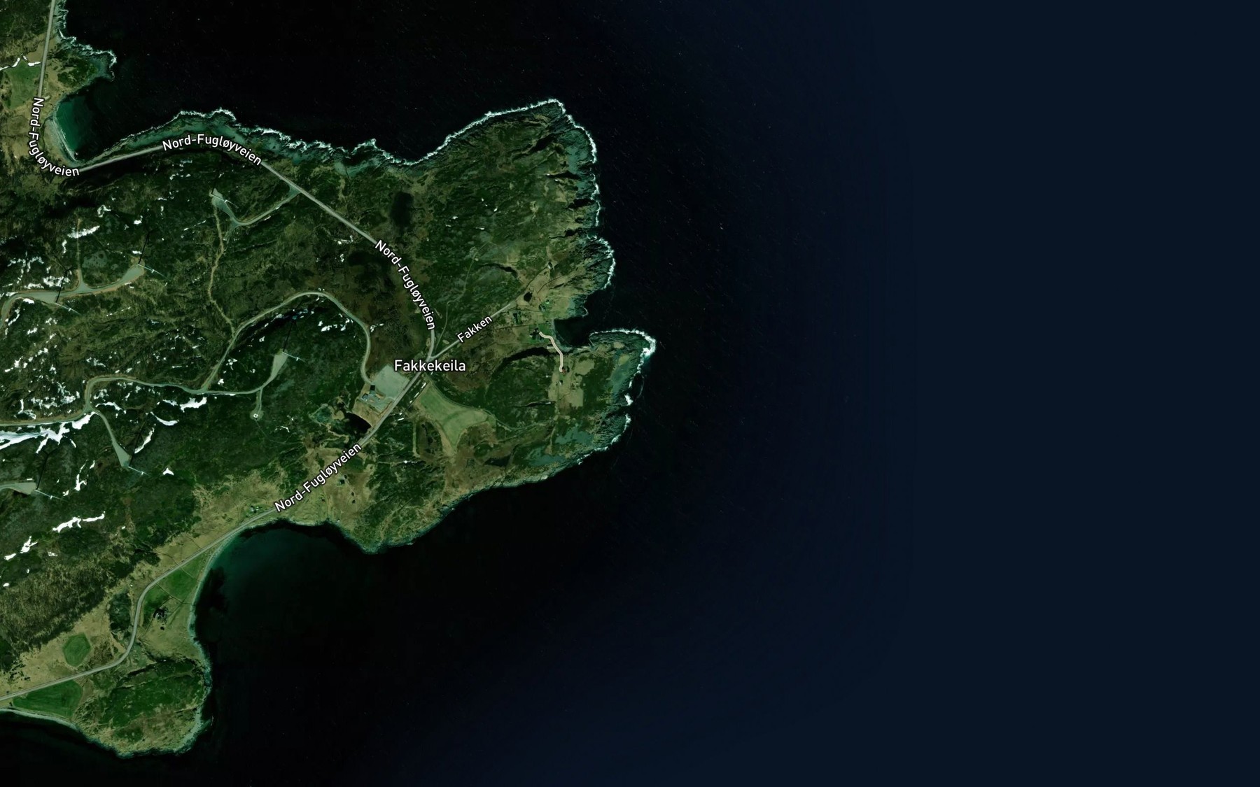 Satellite map of the Anderskeila