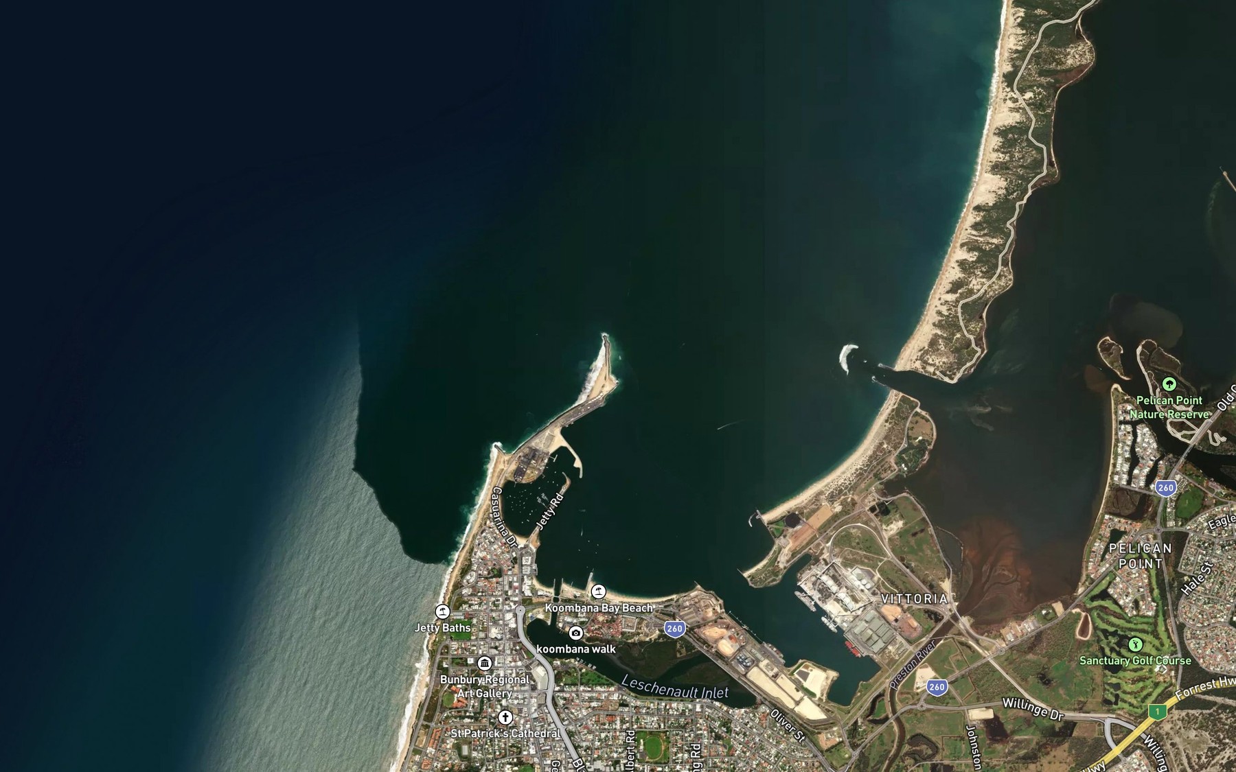 Satellite map of the Spot 2