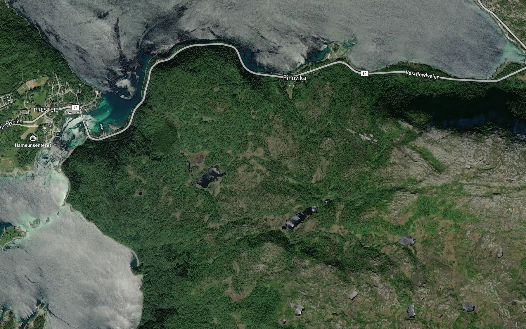 Satellite map of the Elvkrokan