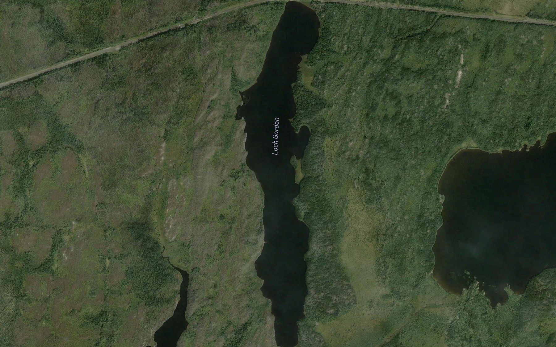Satellite map of the Loch Gordon
