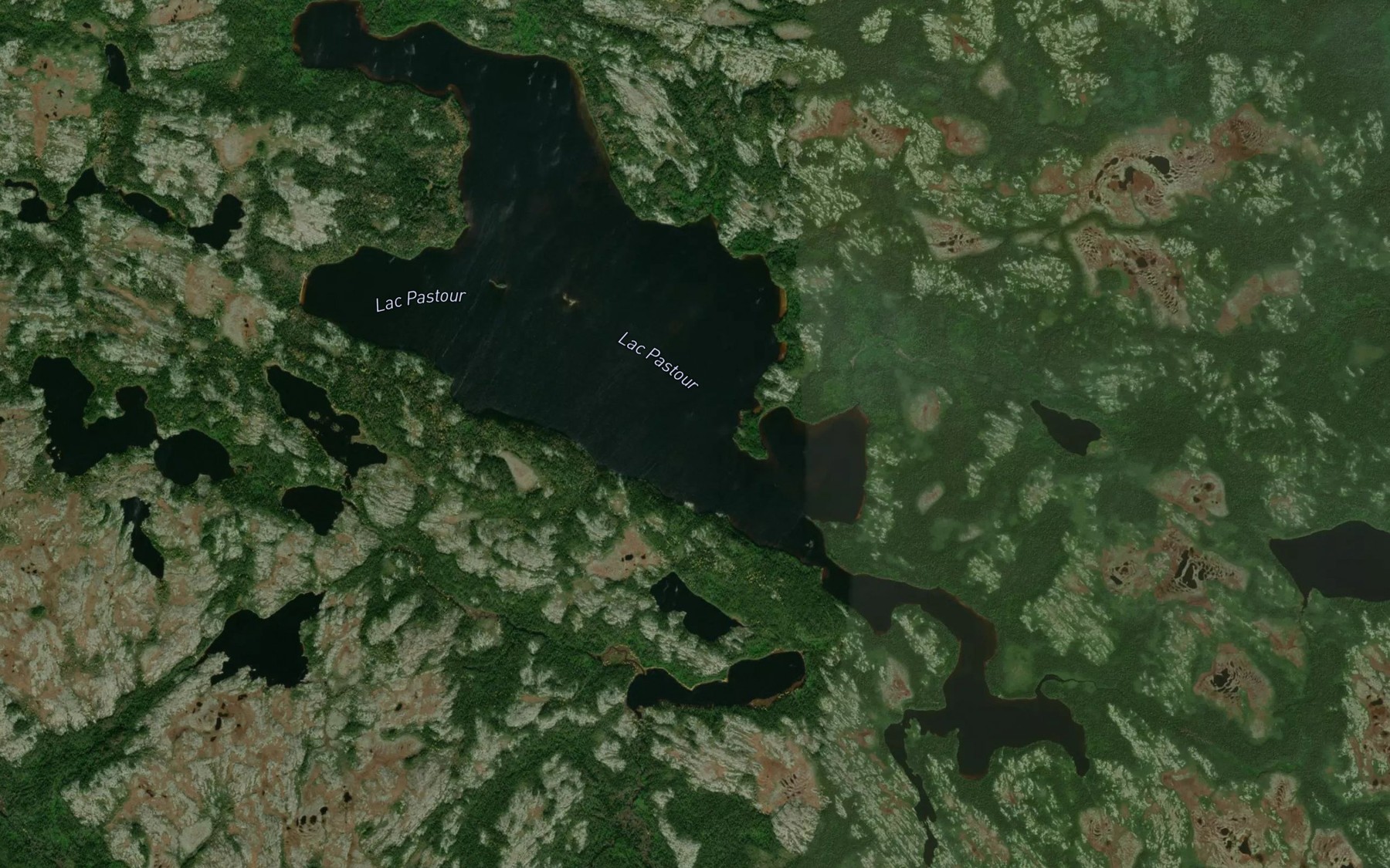 Satellite map of the Lac Pastour