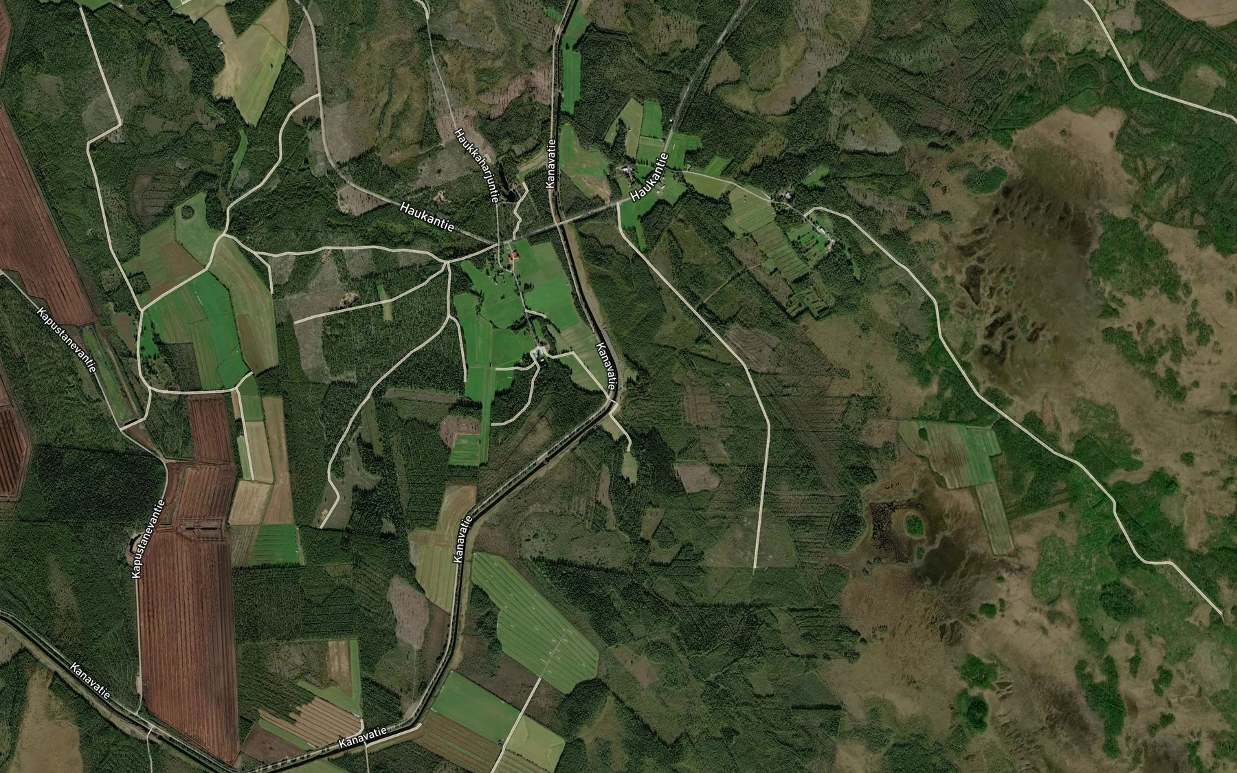 Satellite map of the Haapasaarenoja
