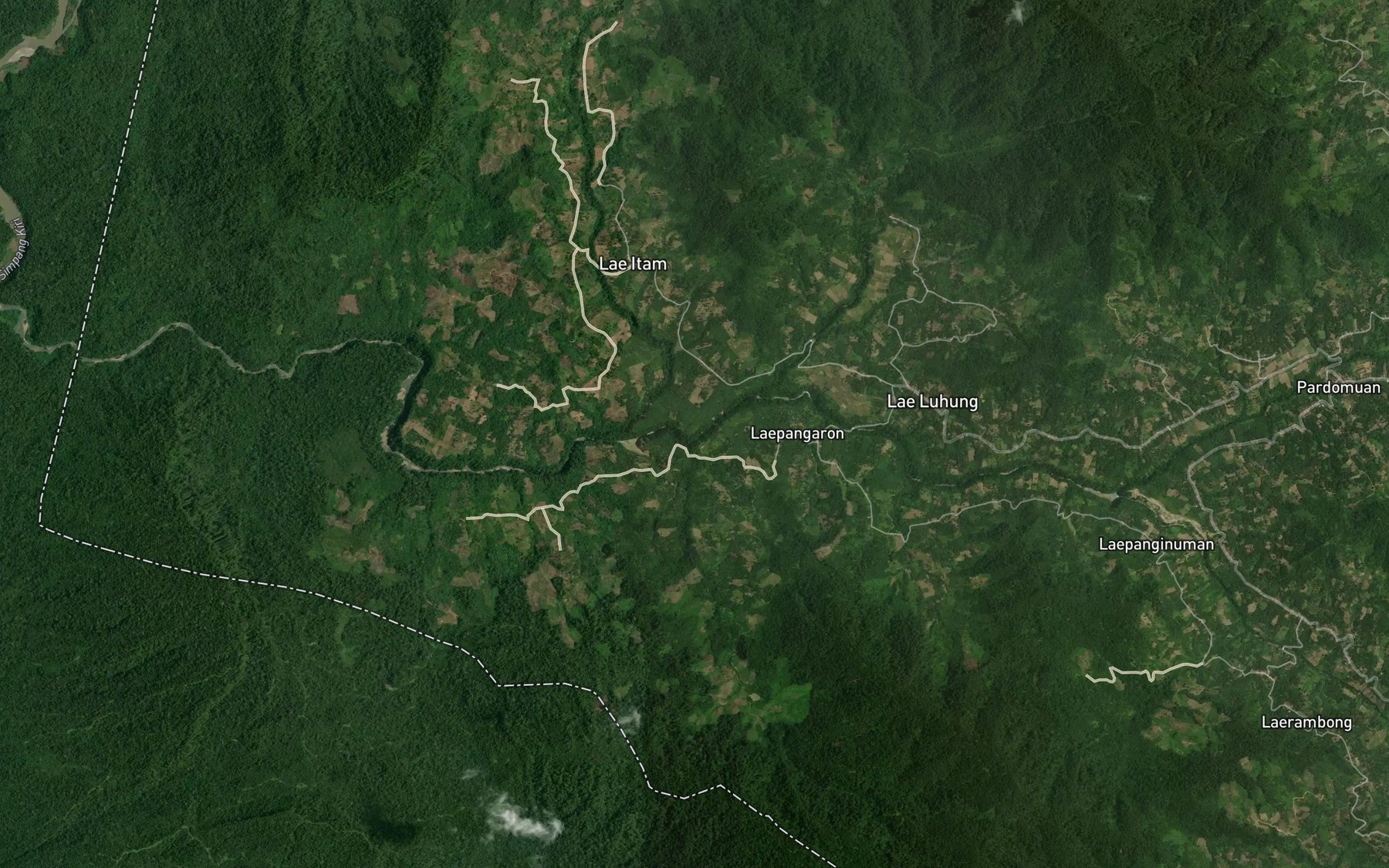 Satellite map of the Lae Suaren