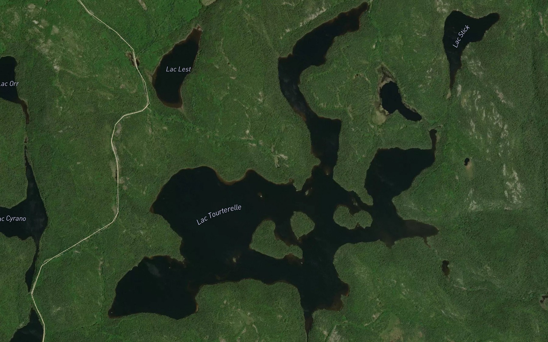 Satellite map of the Lac Tourterelle