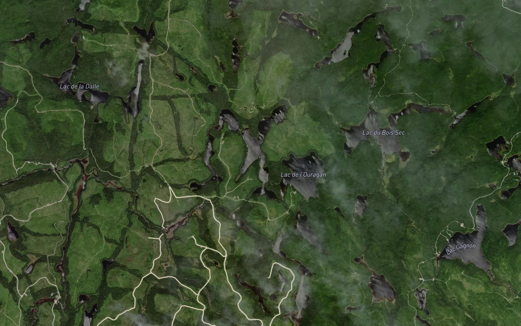 Satellite map of the Lac de l'Irlandais