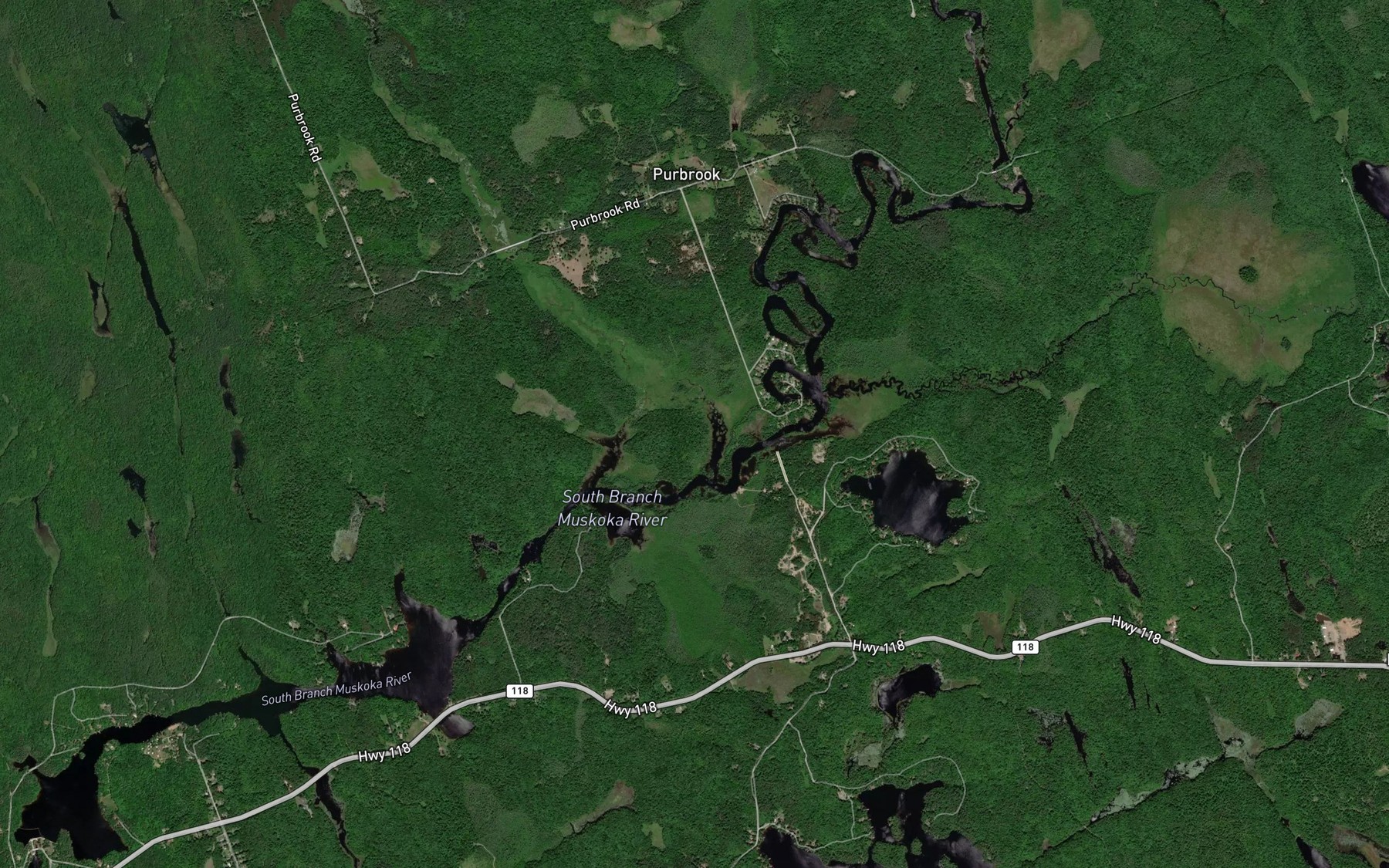 Satellite map of the McKay Creek