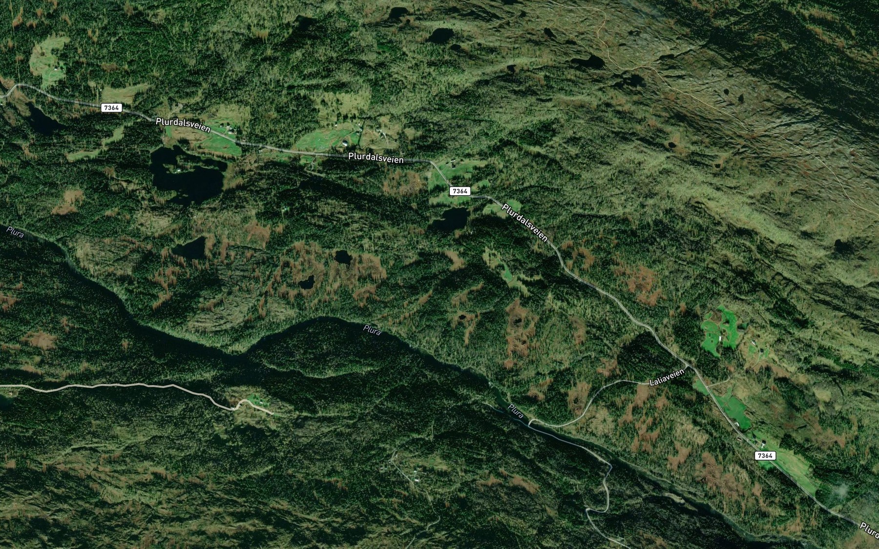 Satellite map of the Neverbekken