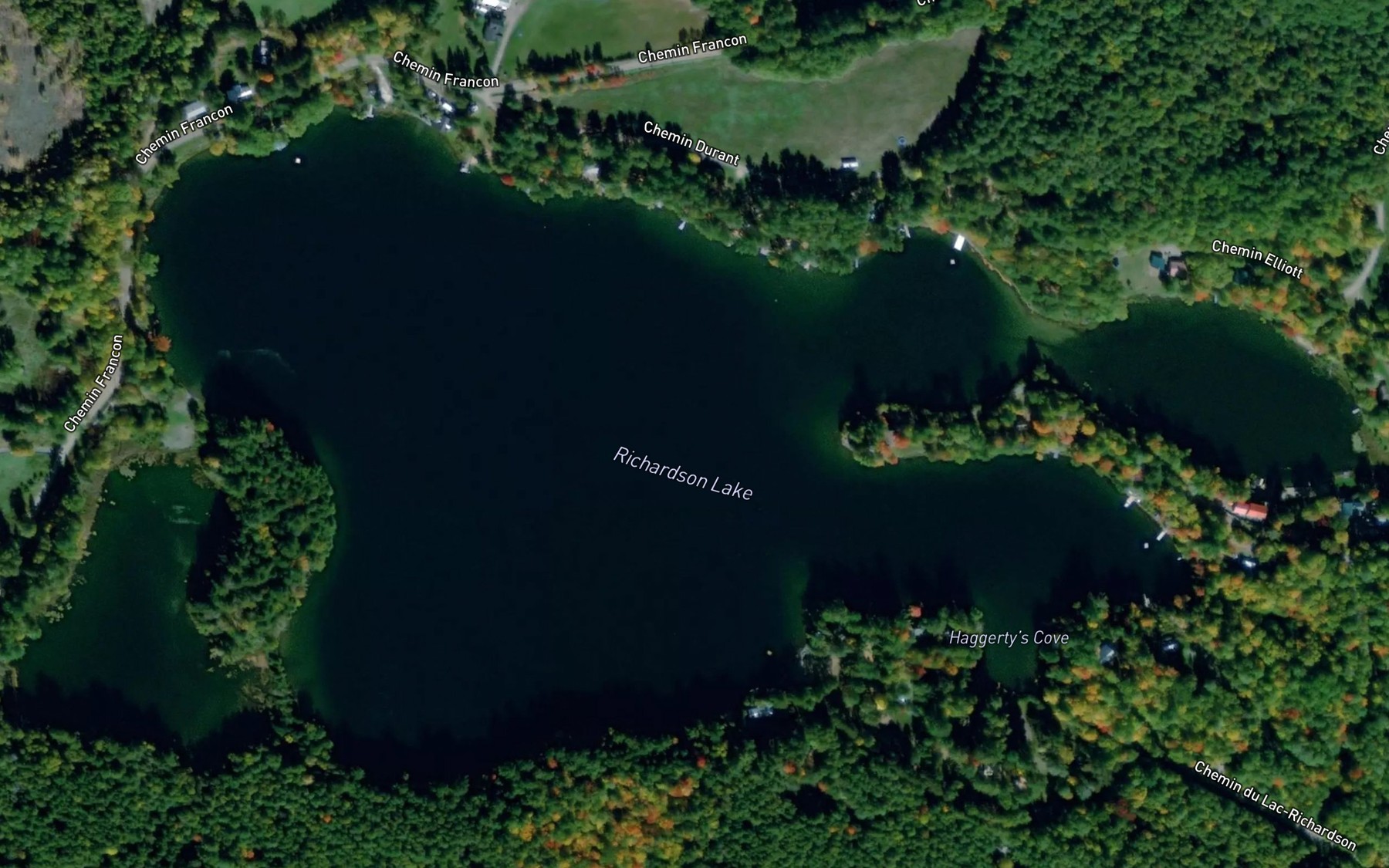 Satellite map of the Lac Richardson