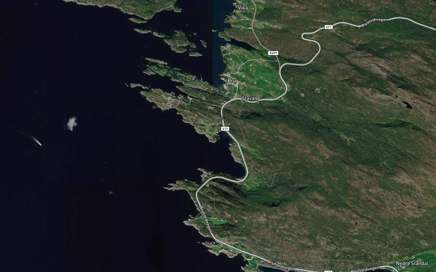 Satellite map of the Selvika
