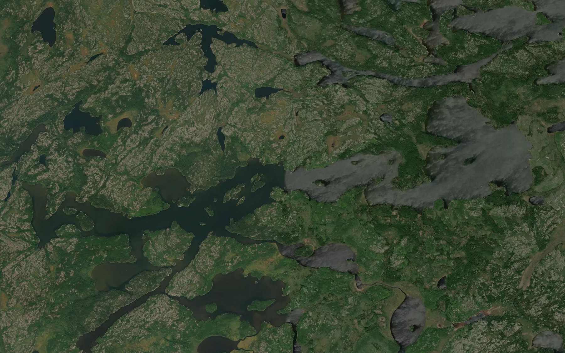 Satellite map of the High Rock Falls Lake