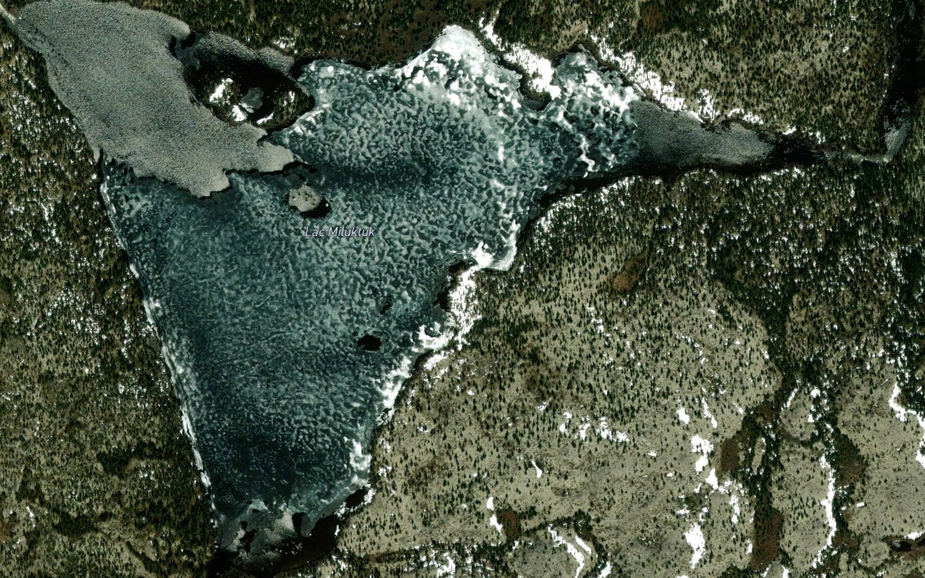 Satellite map of the Lac Miluktuk