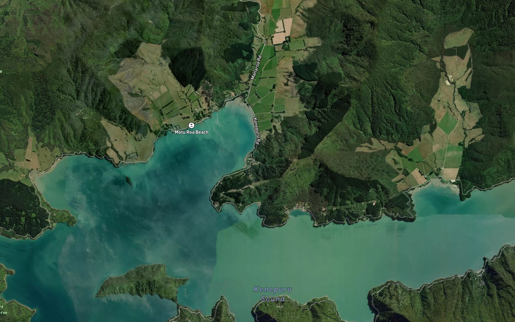 Satellite map of the Fish Bay