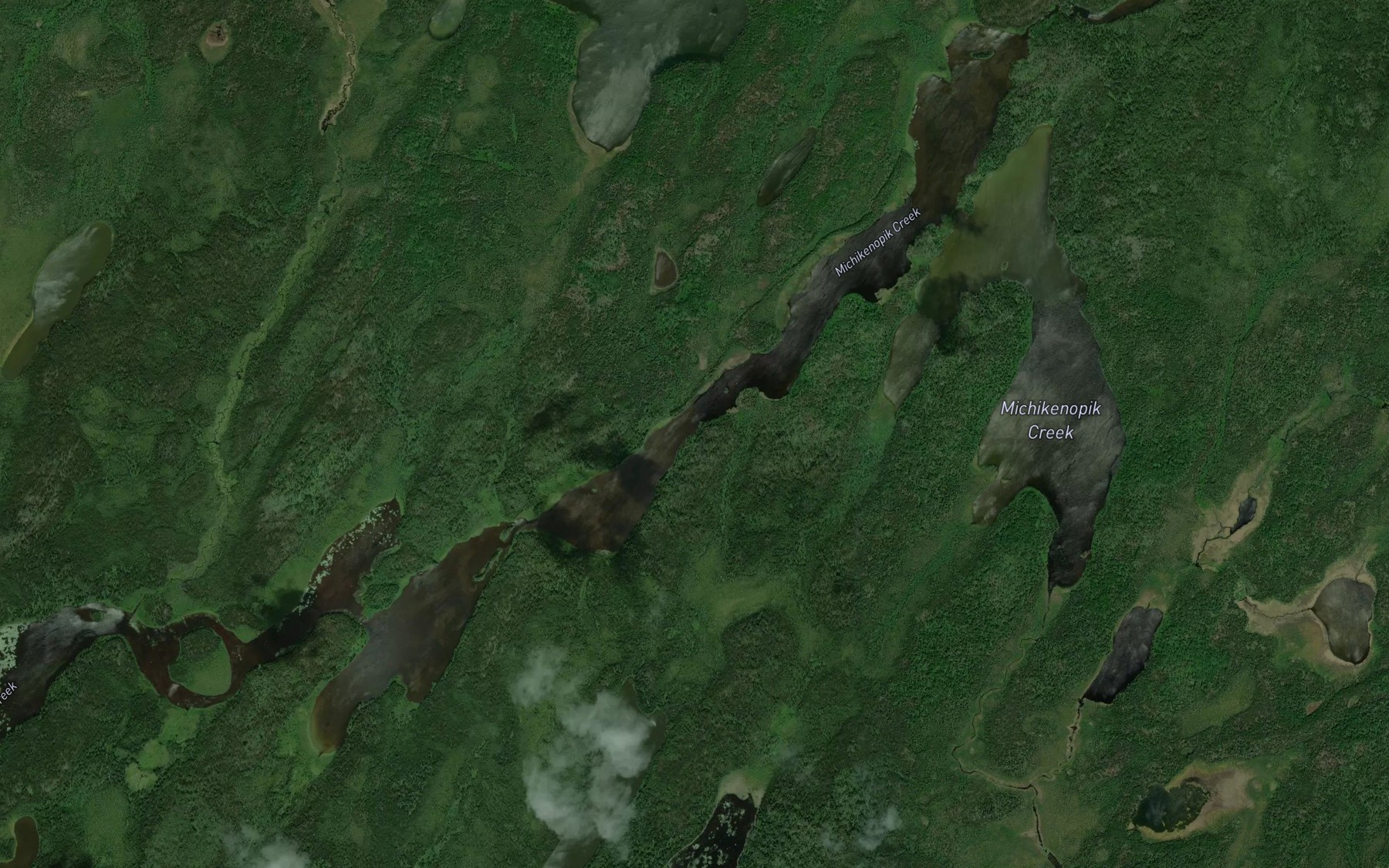 Satellite map of the Michikenopik Lake