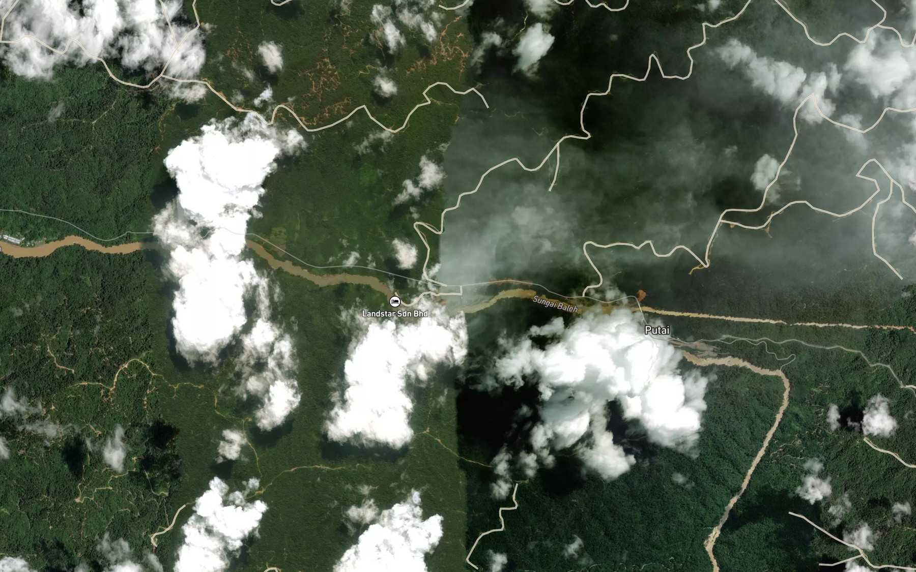 Satellite map of the Sungai Putai