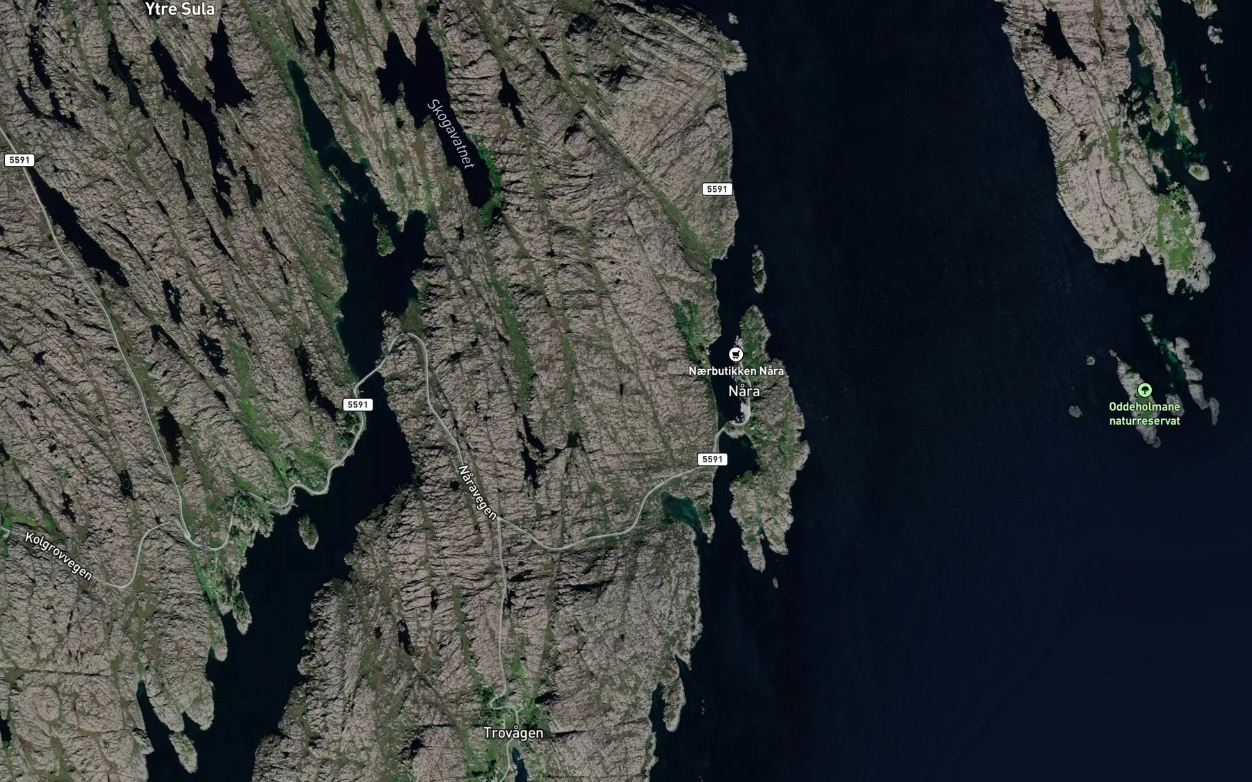 Satellite map of the Rekedalstjorna