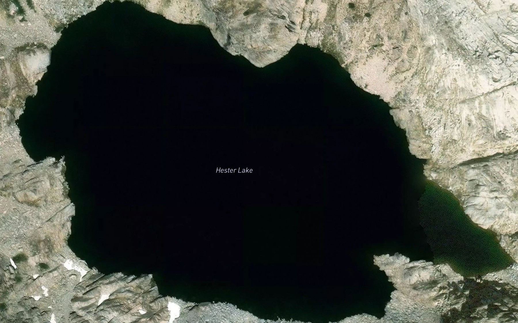 Satellite map of the Hester Lake