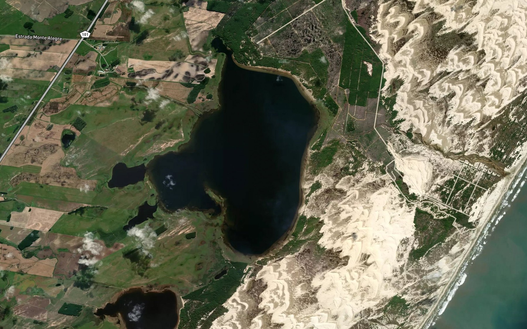 Satellite map of the Lagoa Rincao dos Veados