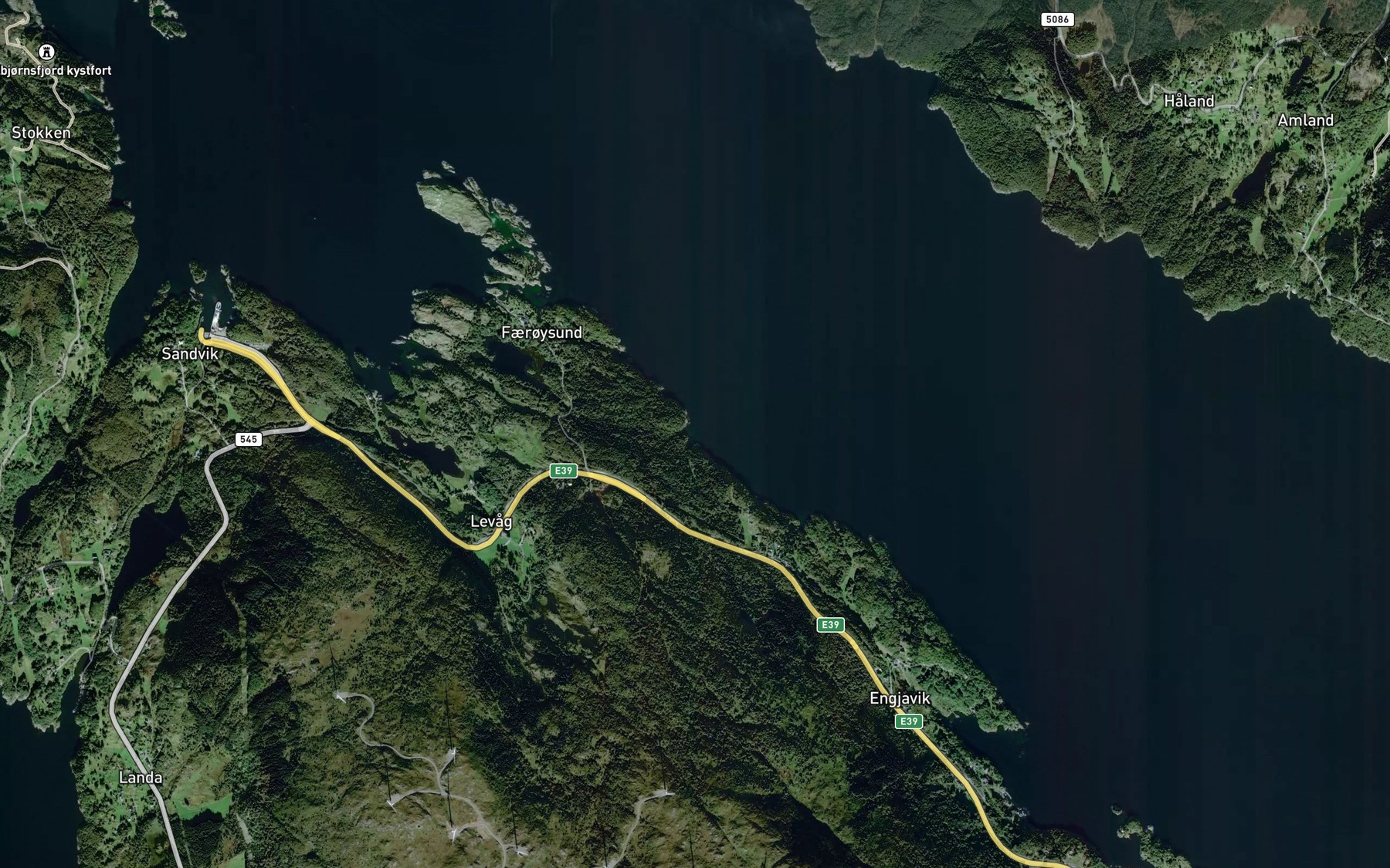 Satellite map of the Fossvika