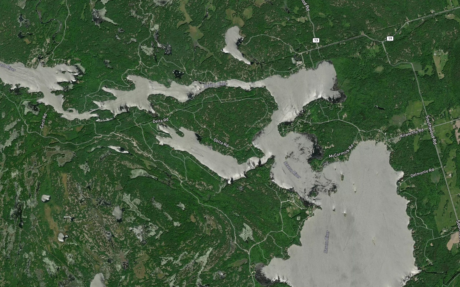 Satellite map of the Deep Bay