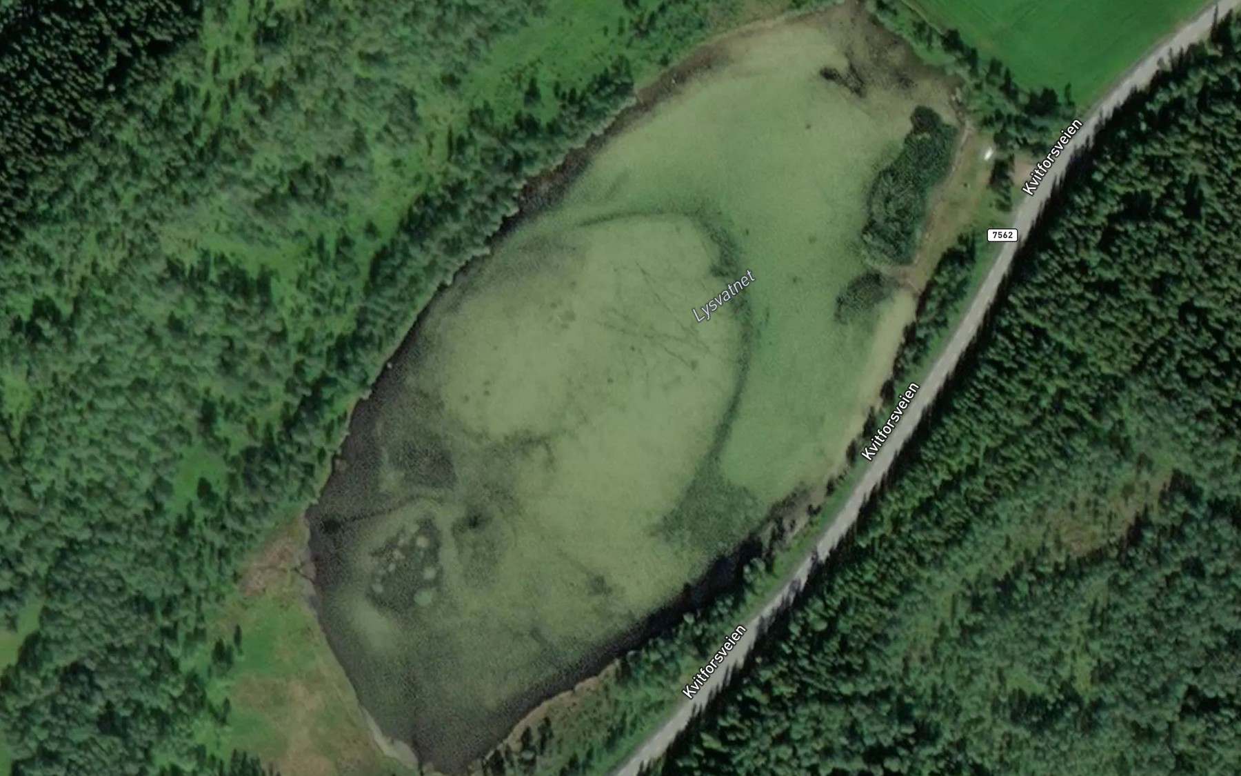 Satellite map of the Lysvatnet