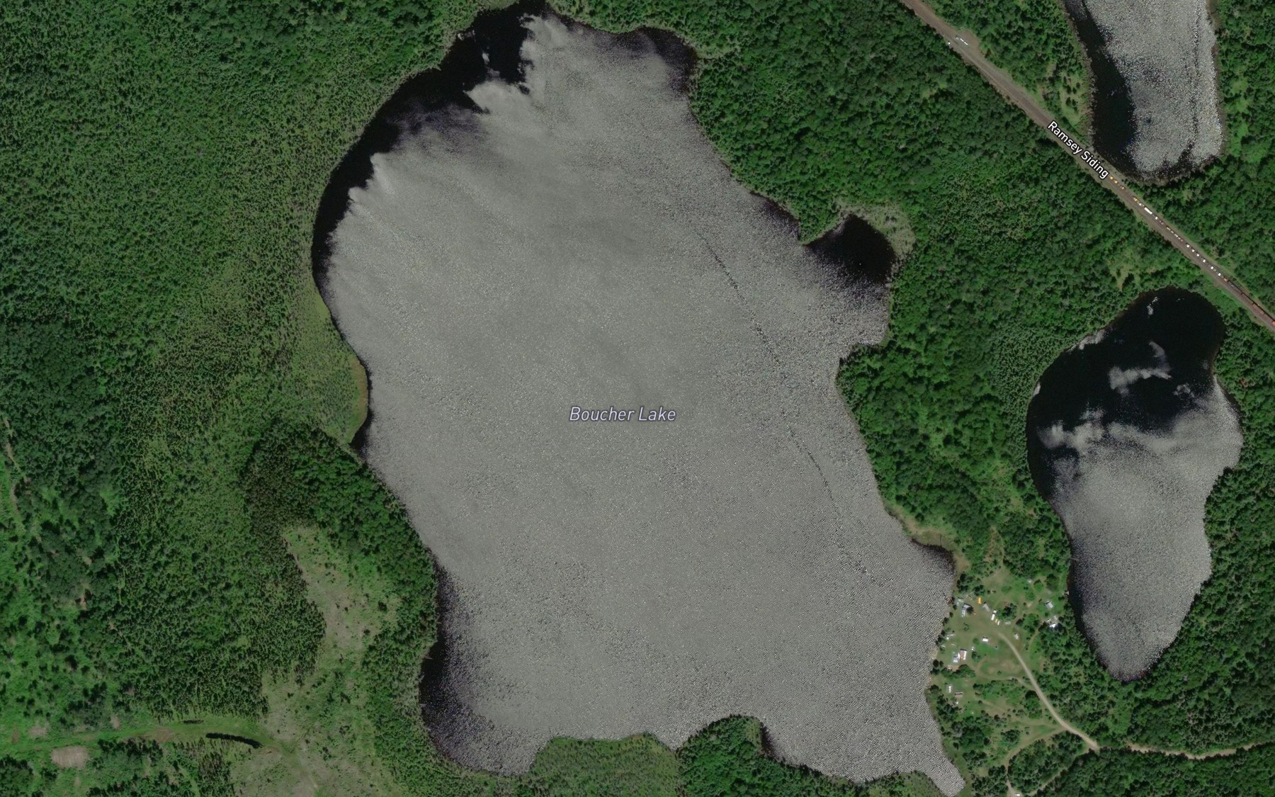 Satellite map of the Boucher Lake