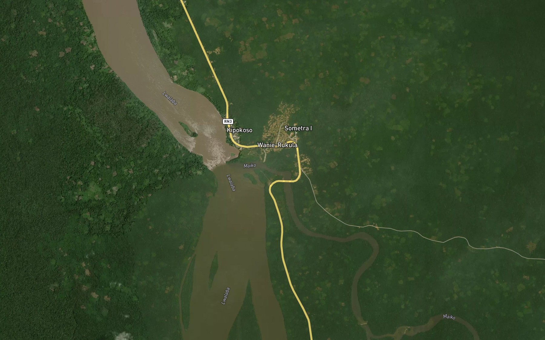 Satellite map of the Kikombo