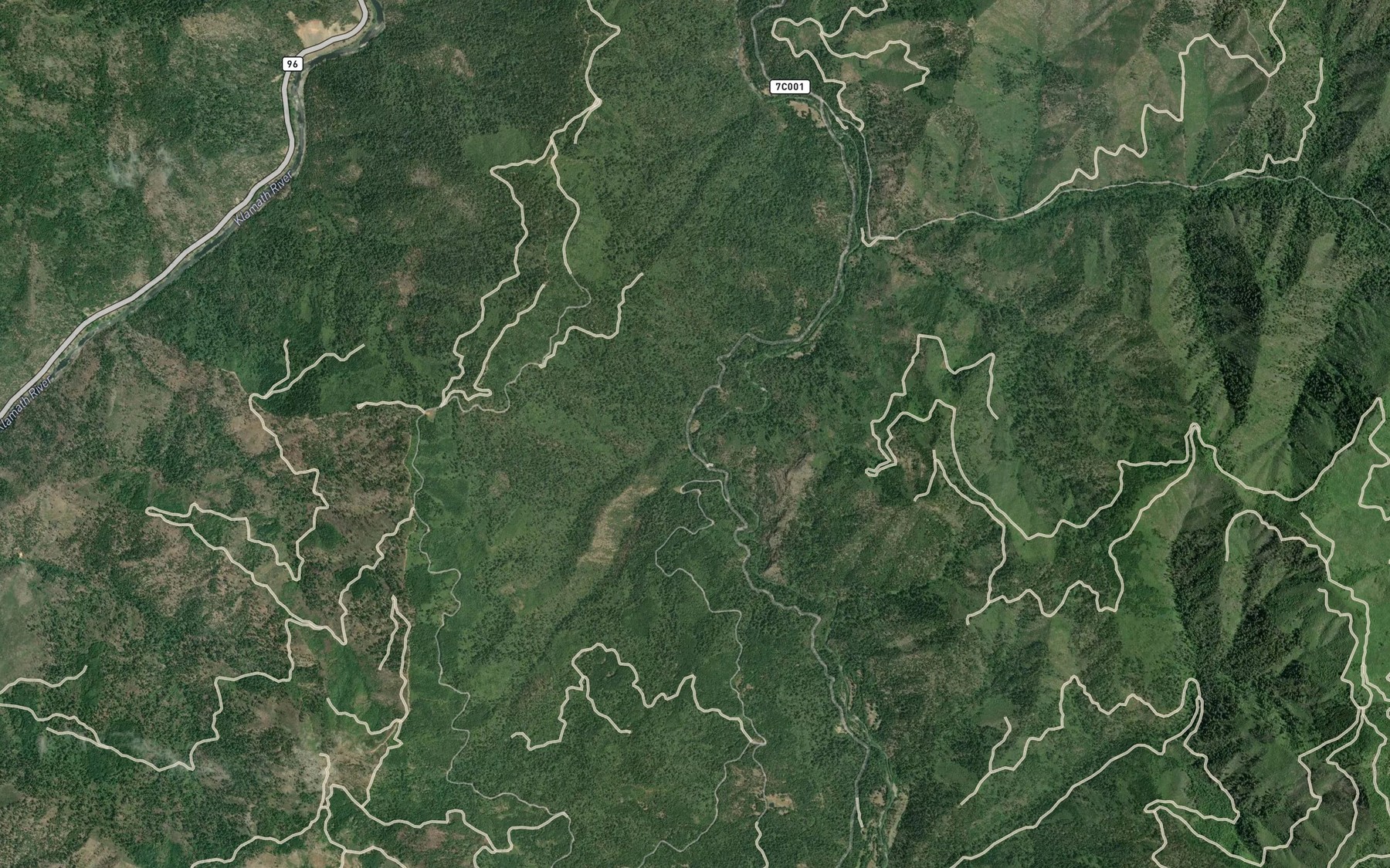 Satellite map of the Twin Creeks