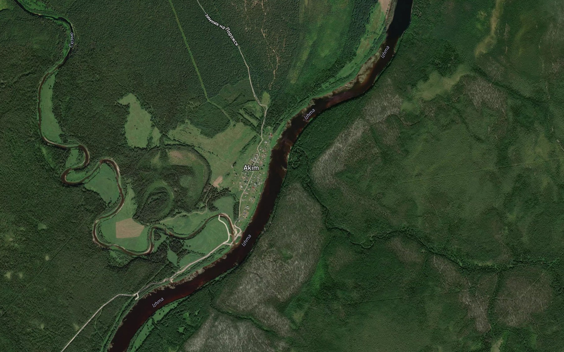 Satellite map of the Akim-Yel'