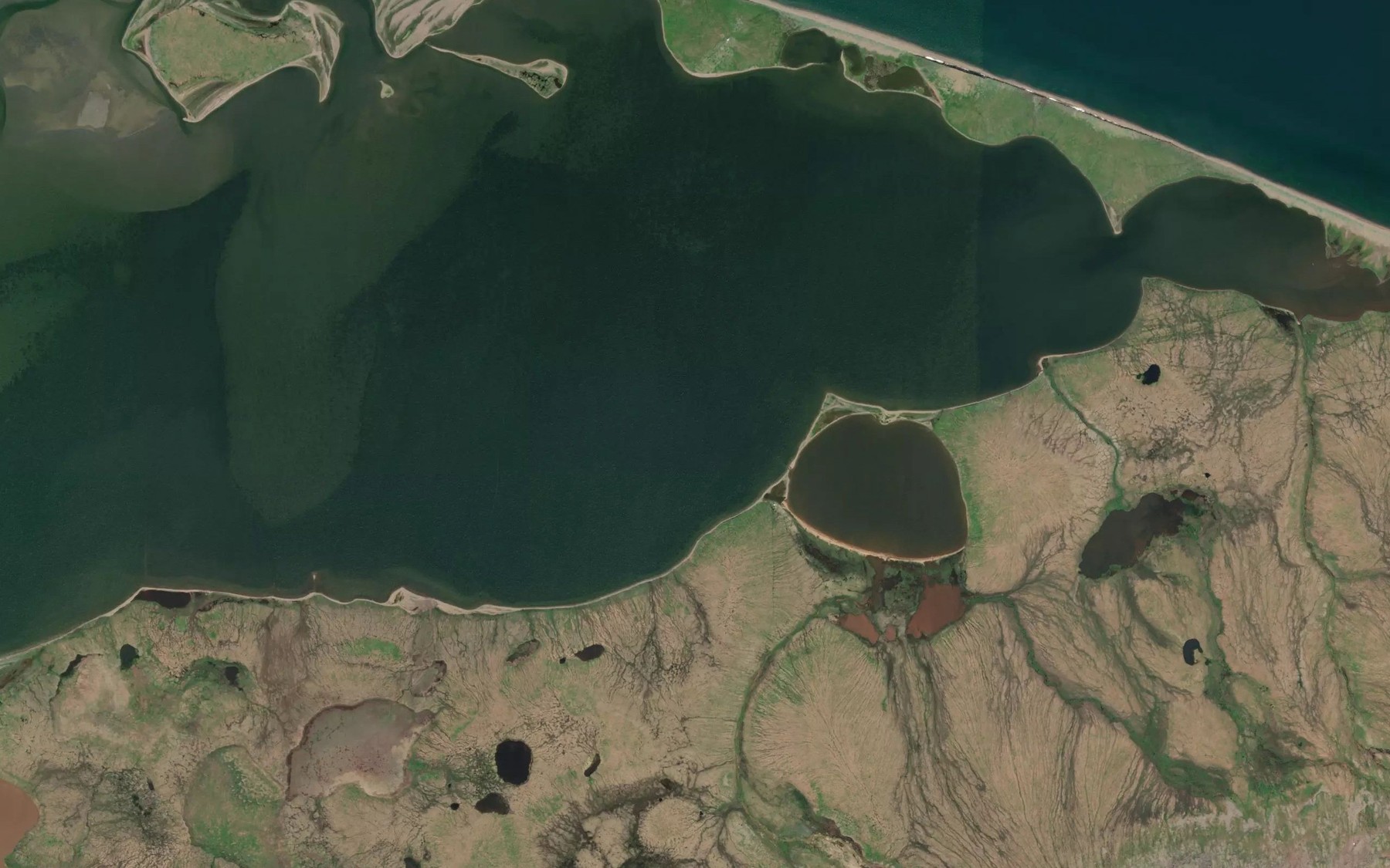 Satellite map of the Kewagek Creek