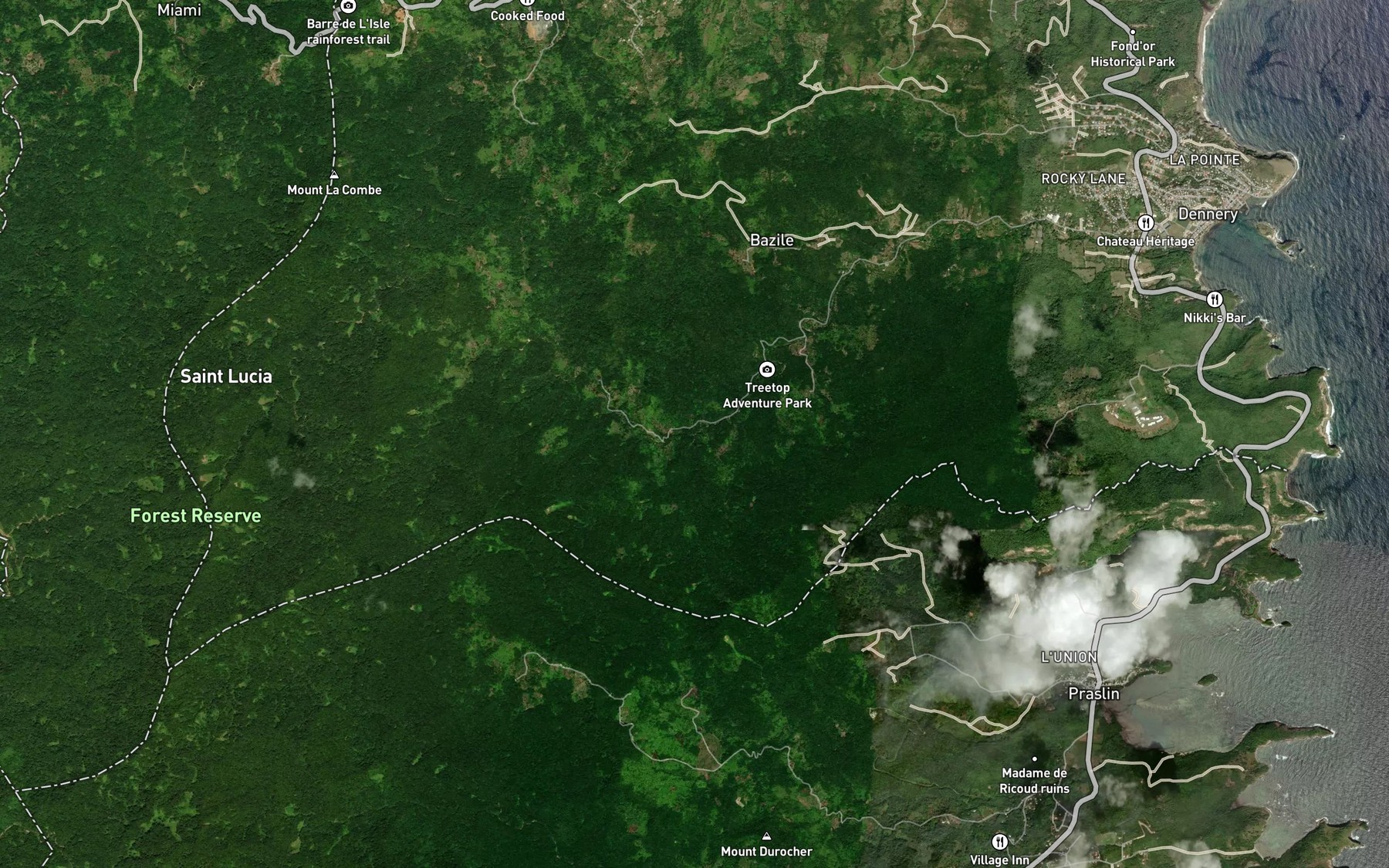 Satellite map of the Ravine Saut