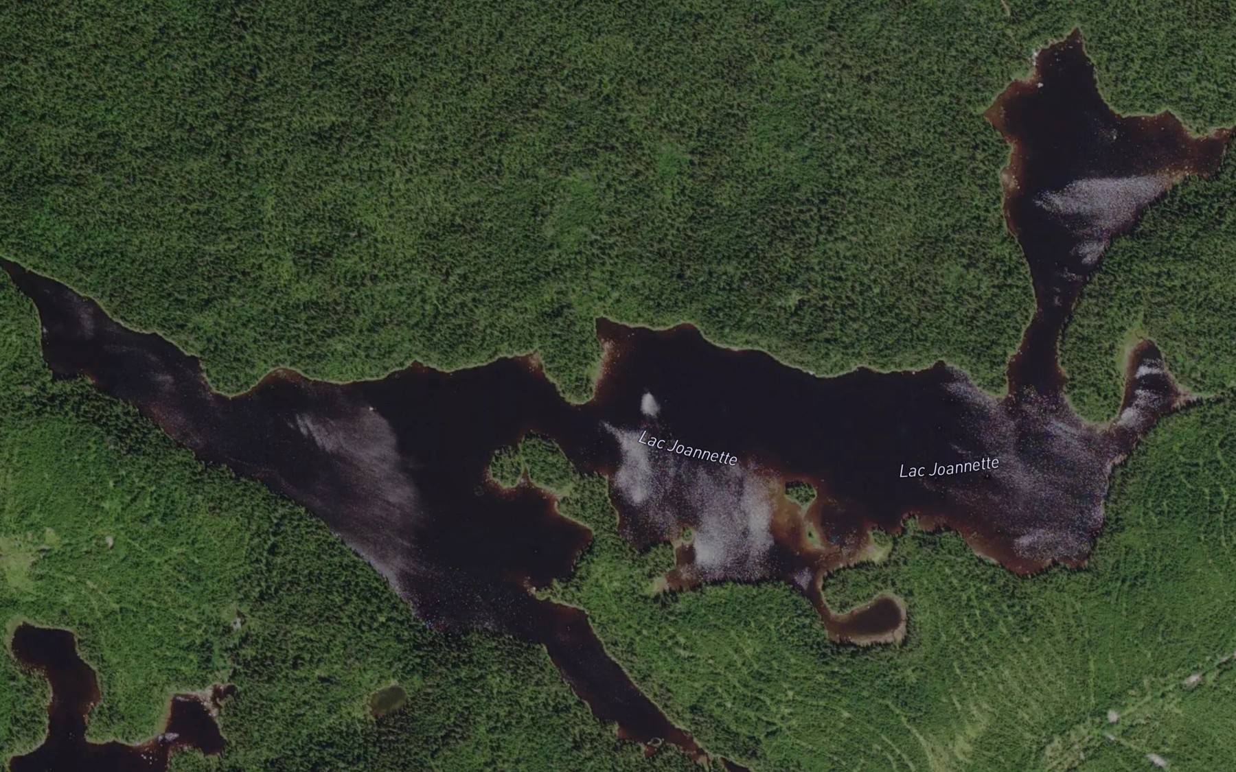 Satellite map of the Lac Joannette