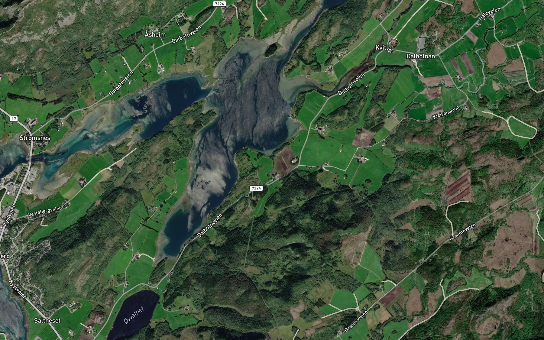 Satellite map of the Stavaldsgjerdsbekken