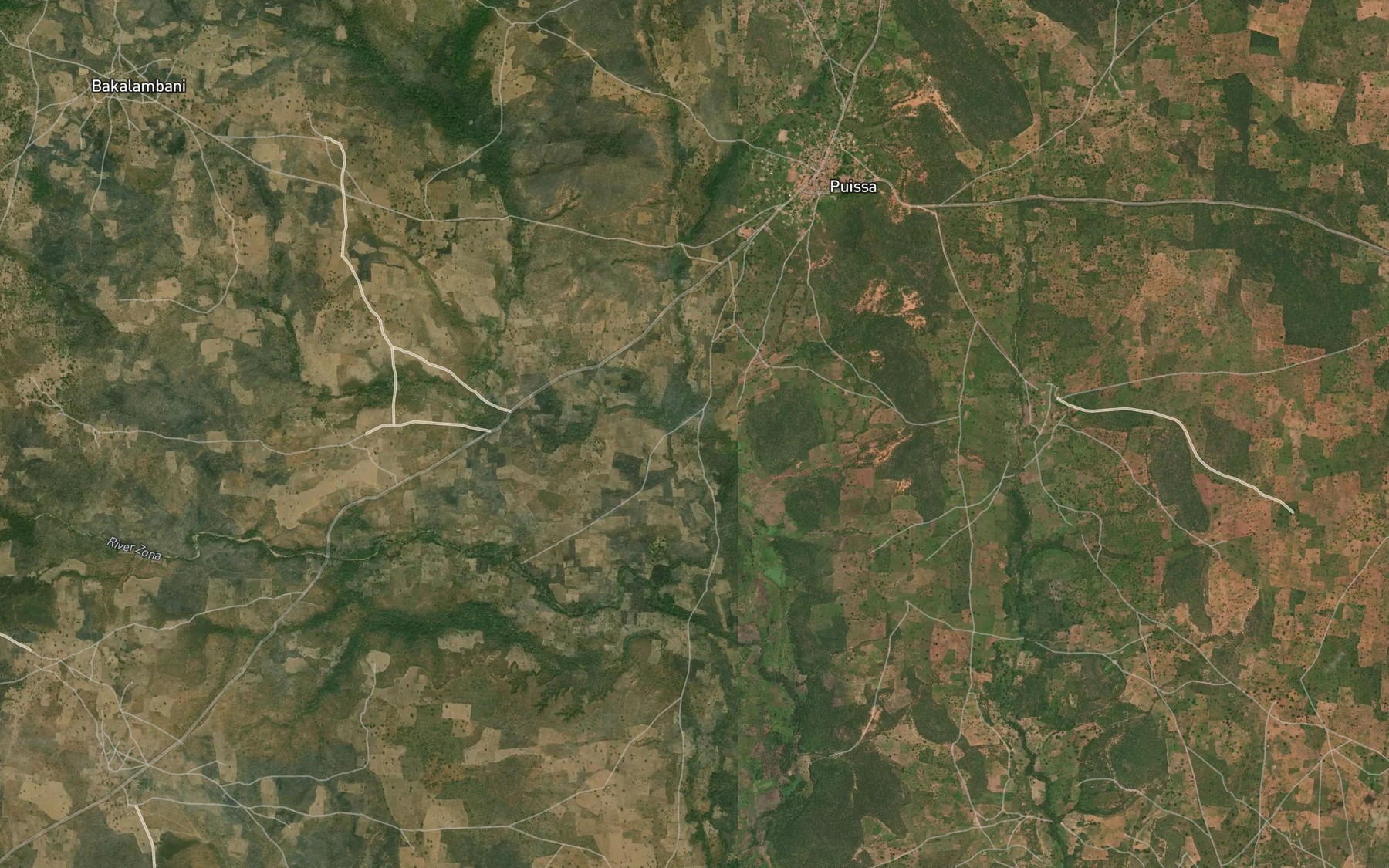 Satellite map of the River Swate
