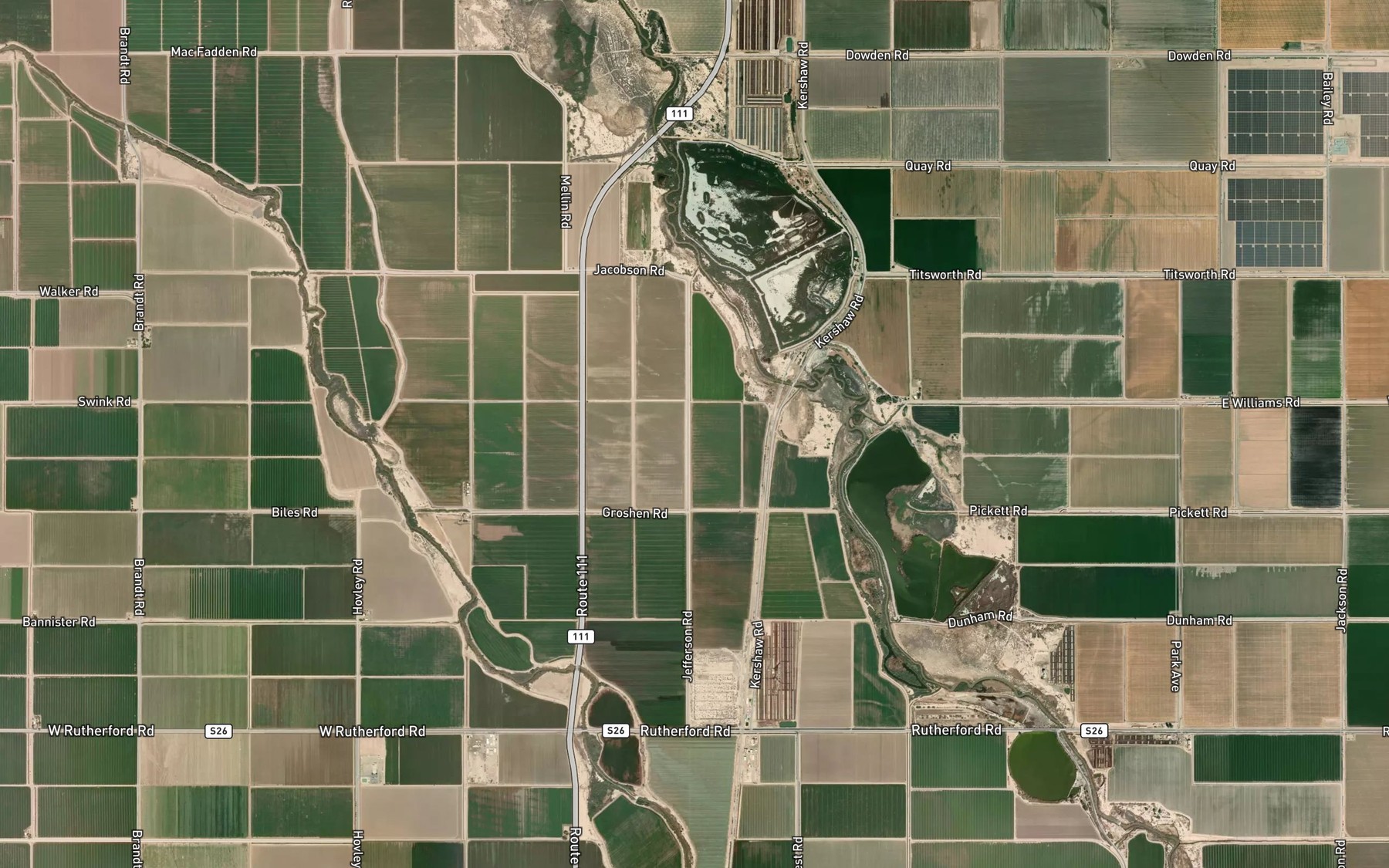 Satellite map of the Bailey Drain