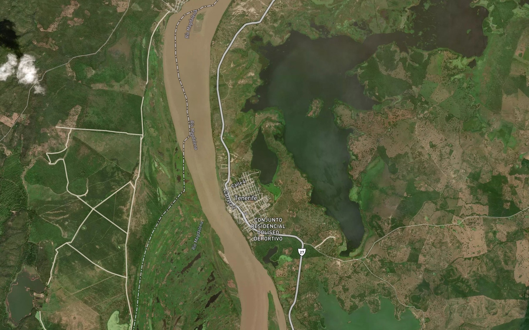 Satellite map of the Laguna Tapegua