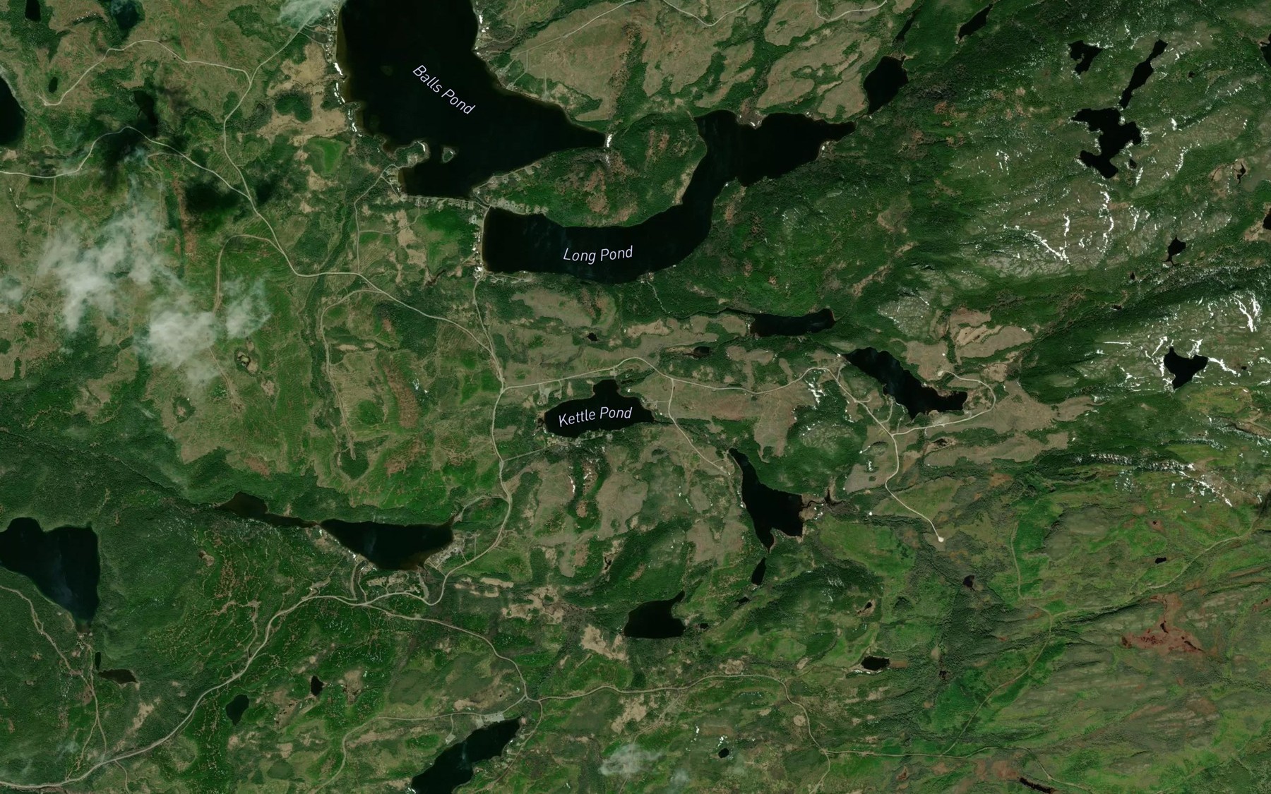 Satellite map of the Kettle Pond