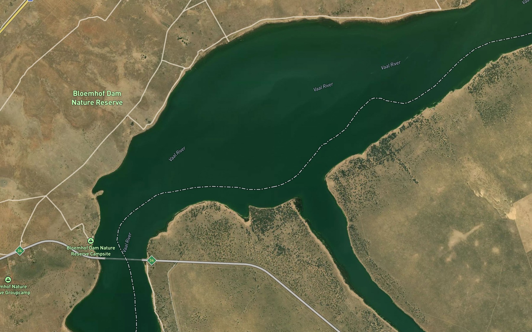 Satellite map of the Bloemhofdam