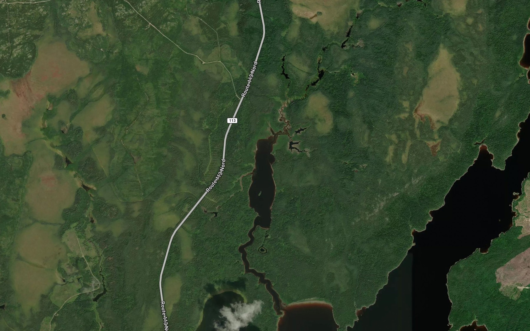 Satellite map of the Lac Tremblay