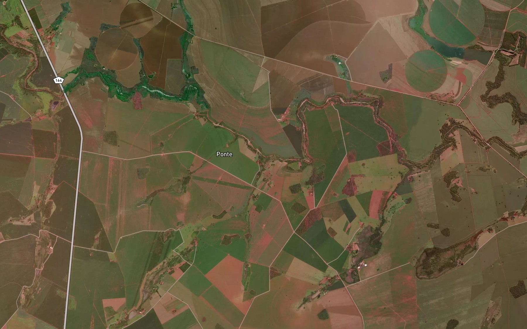 Satellite map of the Corrego da Ponte