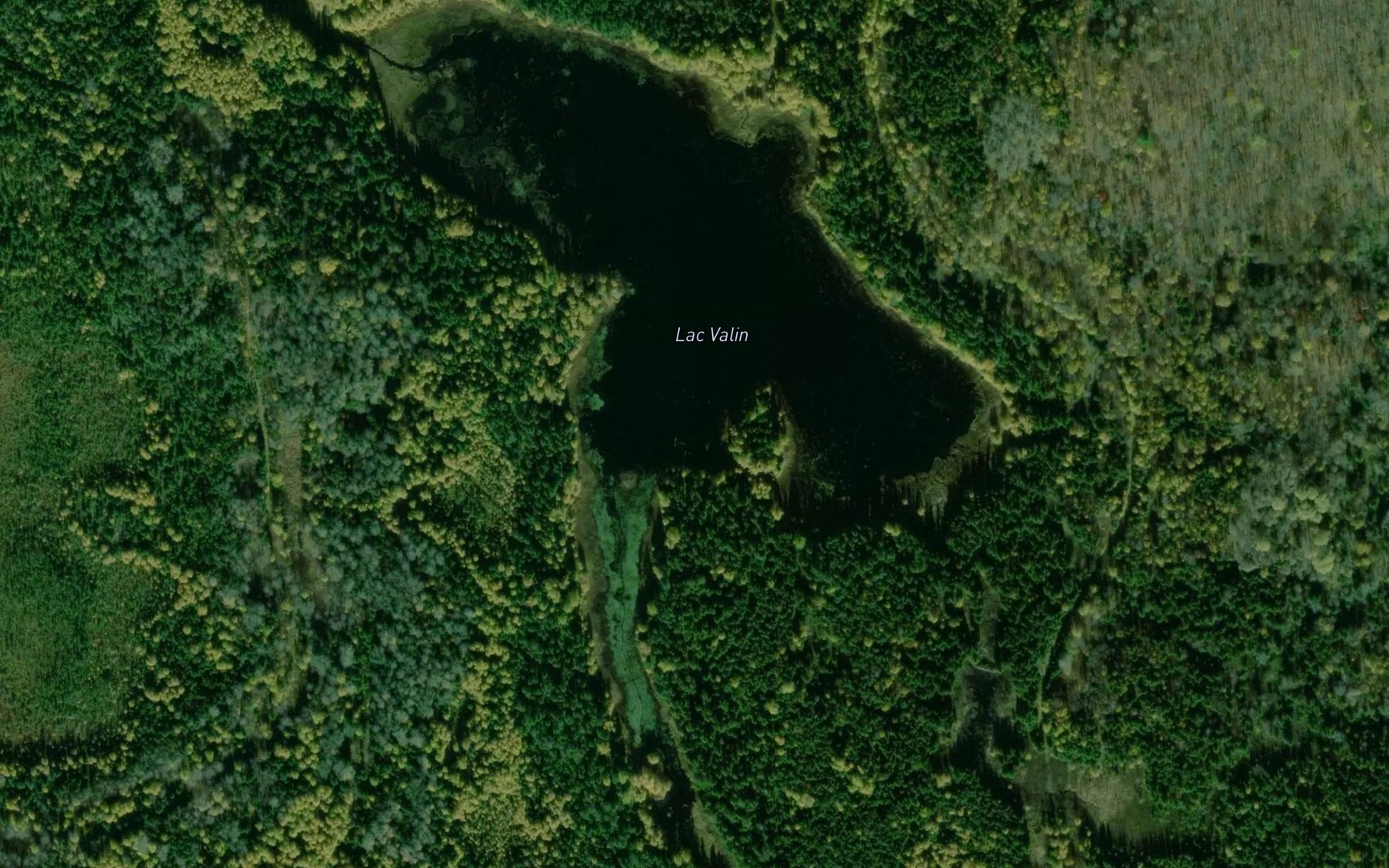 Satellite map of the Lac Valin