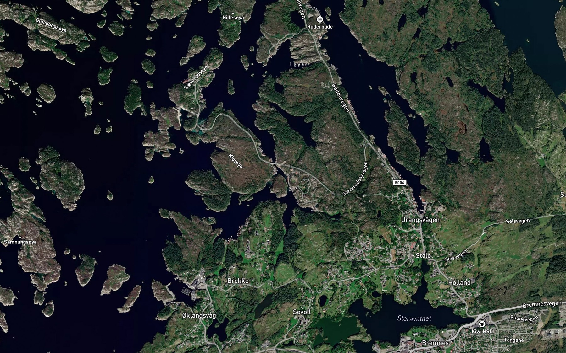 Satellite map of the Kastepoyla