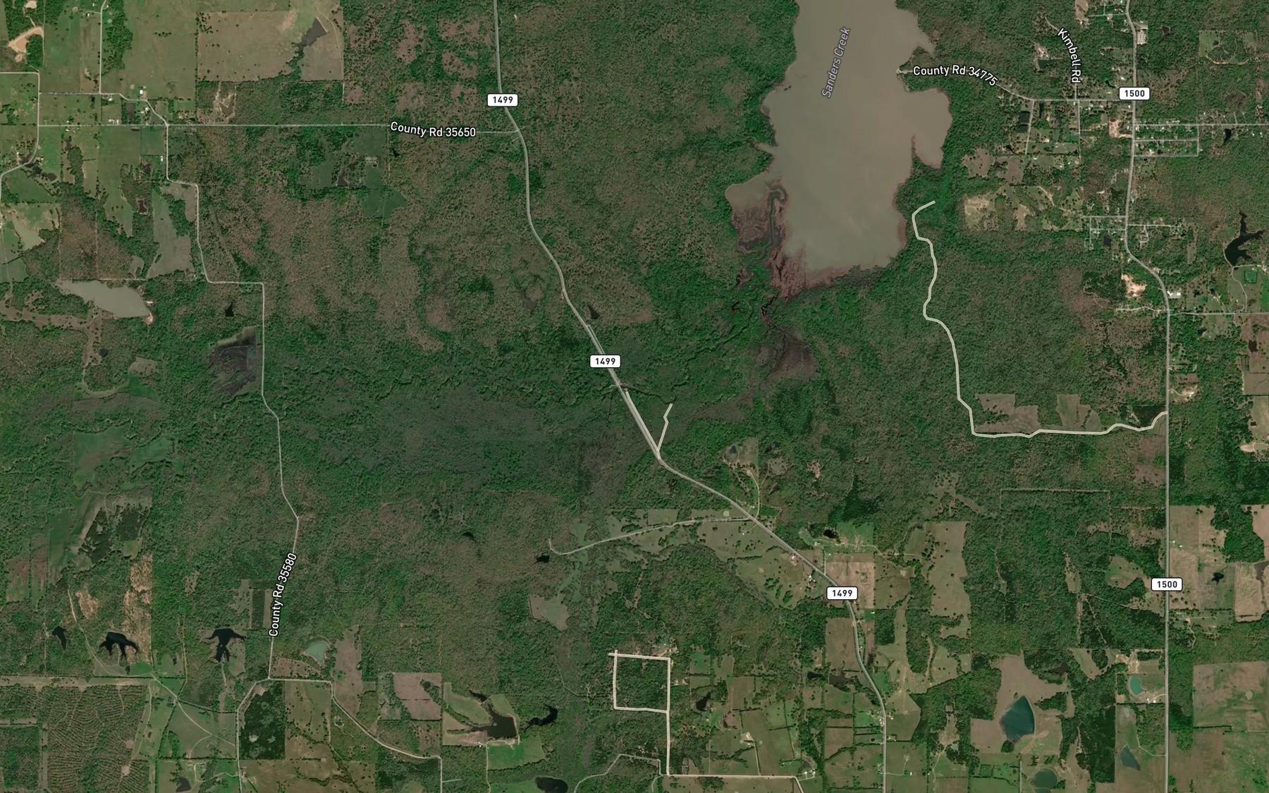 Satellite map of the Craddock Creek