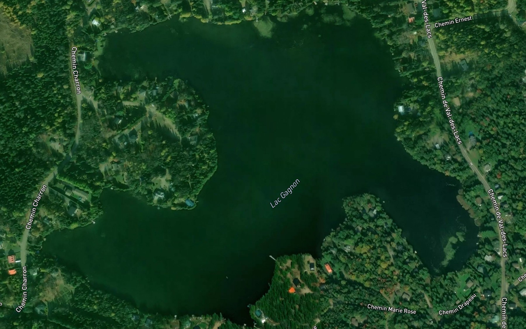 Satellite map of the Lac Gagnon