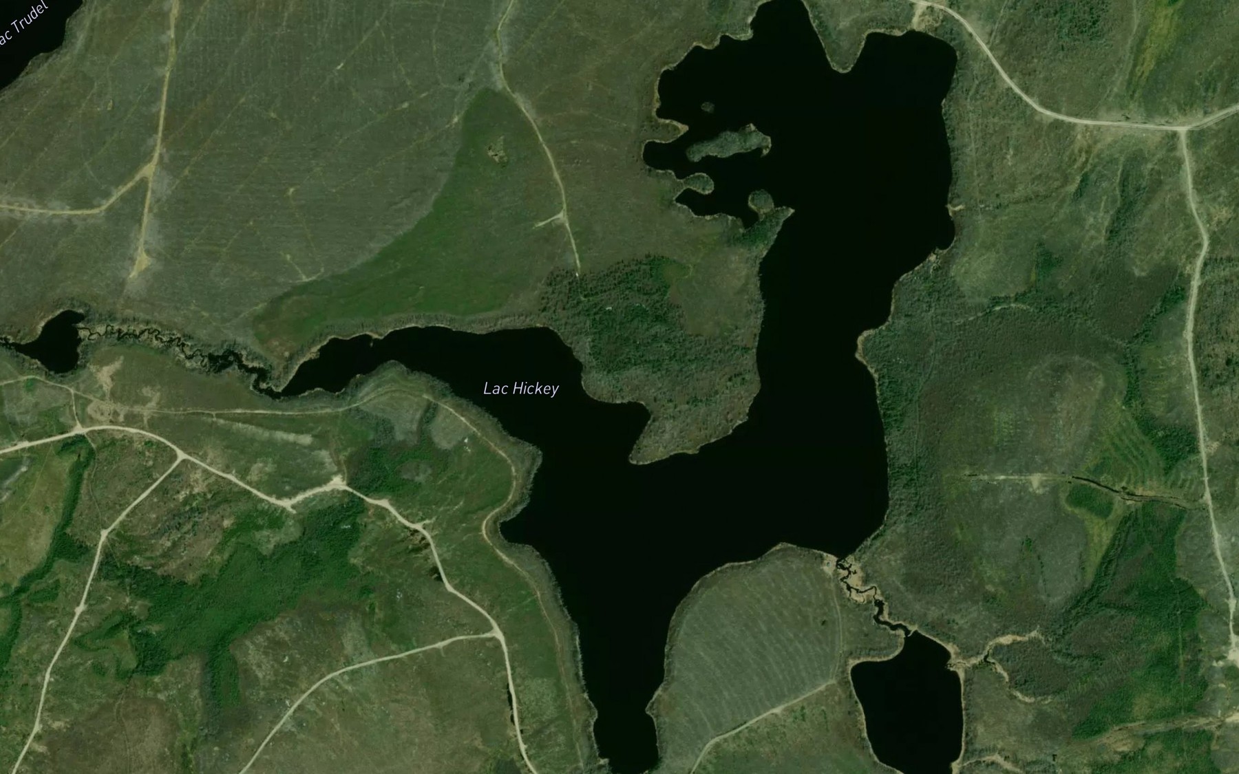 Satellite map of the Lac Hickey