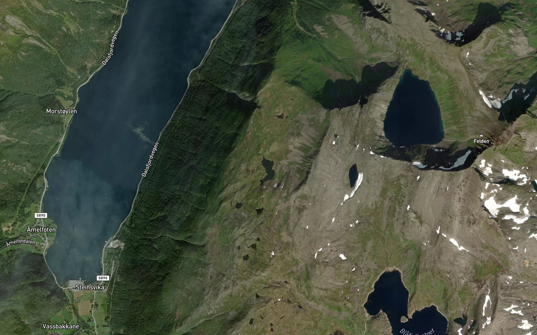 Satellite map of the Furnesvatnet